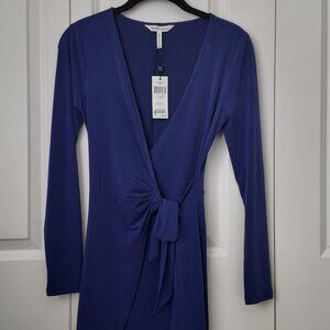 BCBGeneration Blue Wrap Dress Size XXS